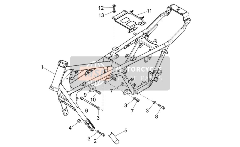 B063287, Frame Union Plate, Piaggio, 0