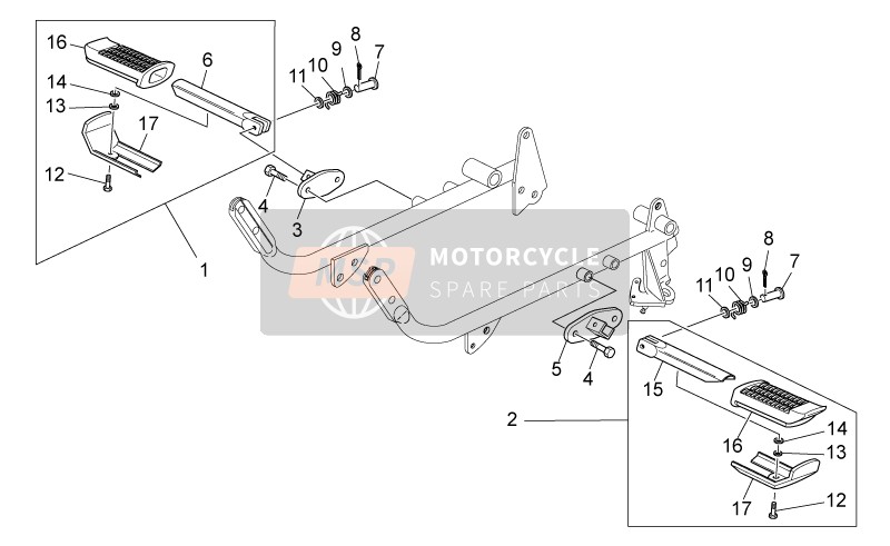 Moto Guzzi Nevada Classic IE 750 2009 Reposapiés delanteros para un 2009 Moto Guzzi Nevada Classic IE 750