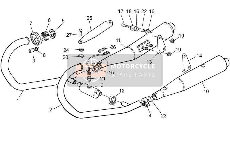 Moto Guzzi Nevada Classic IE 750 2009 Unité d'échappement pour un 2009 Moto Guzzi Nevada Classic IE 750