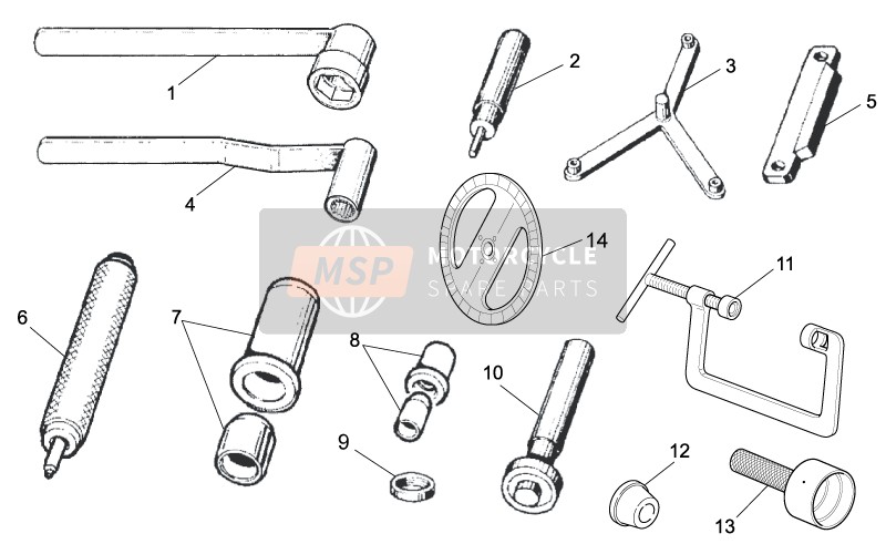 Moto Guzzi Nevada Classic IE 750 2009 Outils spécifiques II pour un 2009 Moto Guzzi Nevada Classic IE 750