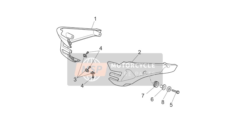 Moto Guzzi Norge 1200 IE 1200 2008 Stütze für ein 2008 Moto Guzzi Norge 1200 IE 1200