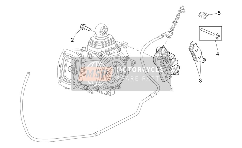 Moto Guzzi Norge 1200 IE 1200 2006 Rear Brake Caliper for a 2006 Moto Guzzi Norge 1200 IE 1200