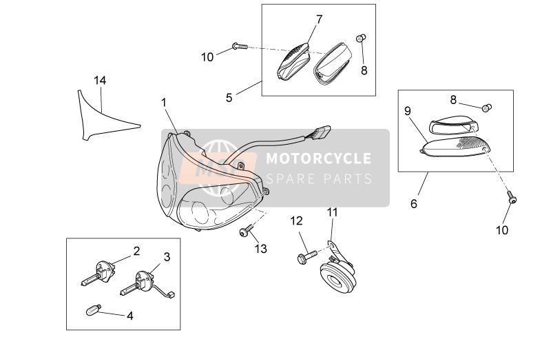 AP8127701, Transparent Lens F.LH-R.Rh, Piaggio, 2