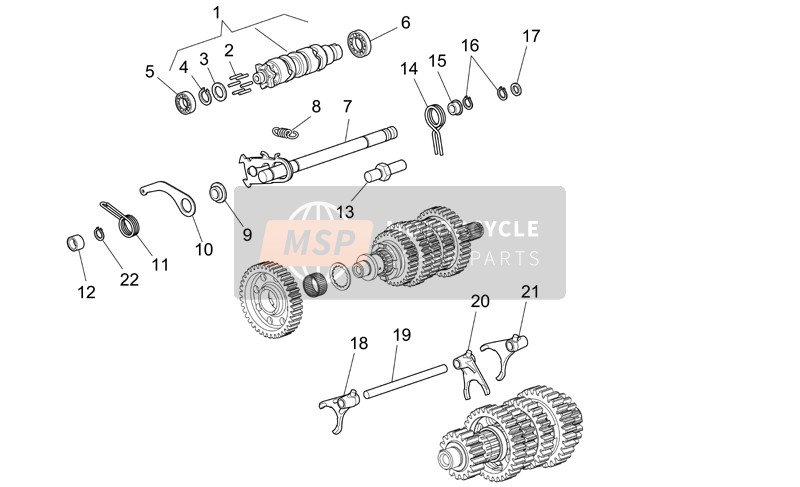 Moto Guzzi Norge 1200 IE 1200 2008 Selettore del cambio per un 2008 Moto Guzzi Norge 1200 IE 1200