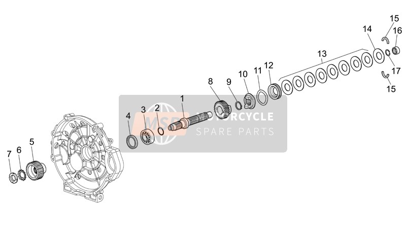 Moto Guzzi Norge 1200 IE 1200 2008 Albero della frizione per un 2008 Moto Guzzi Norge 1200 IE 1200