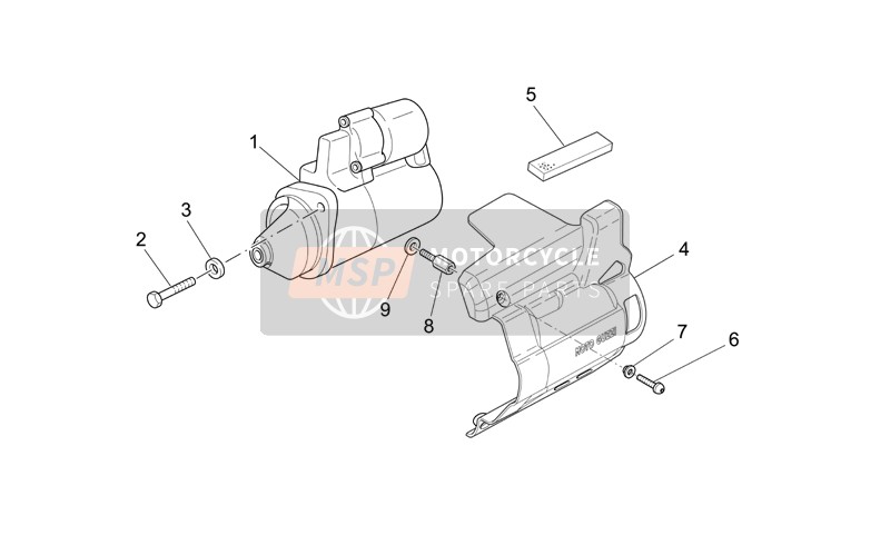 Moto Guzzi Norge 1200 IE 1200 2006 Starter Motor for a 2006 Moto Guzzi Norge 1200 IE 1200