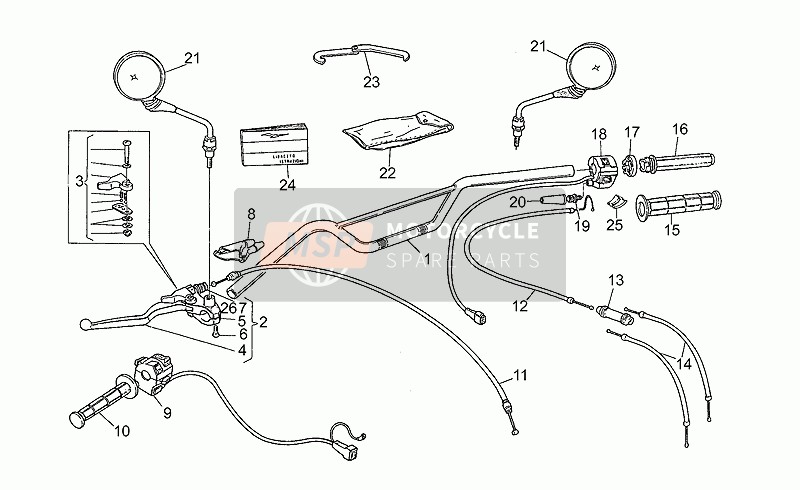 Moto Guzzi NTX 650 1990 Lenker für ein 1990 Moto Guzzi NTX 650