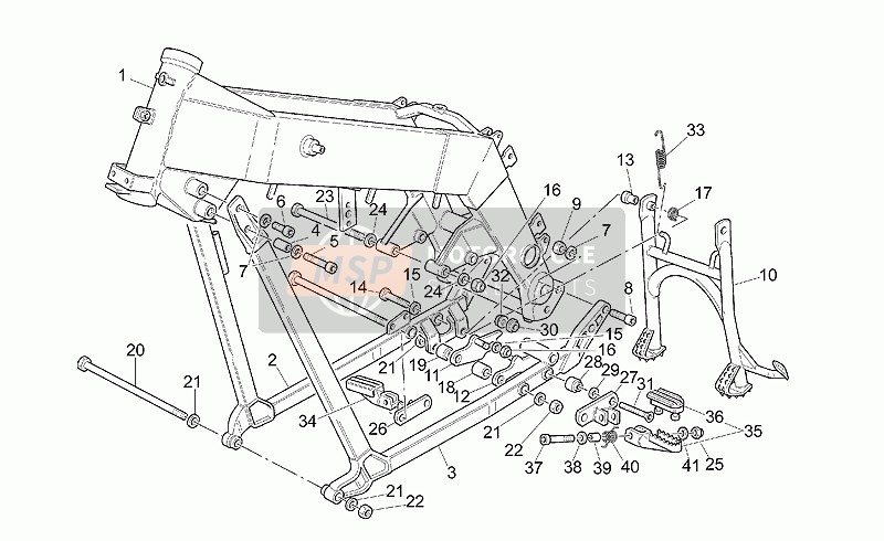 Moto Guzzi Quota ES 1100 2000 Frame for a 2000 Moto Guzzi Quota ES 1100