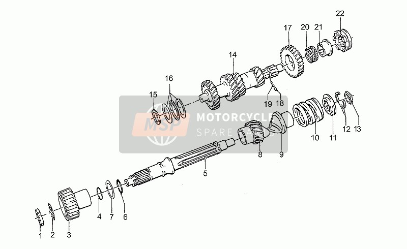 Primary Gear Shaft 1991-D