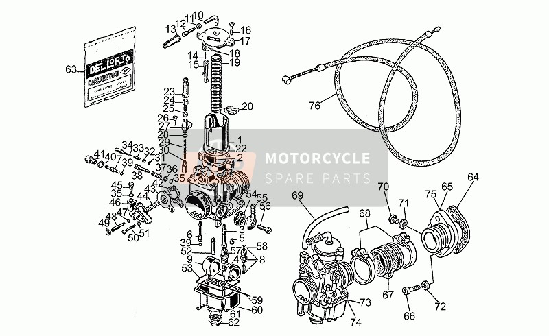 Moto Guzzi S 1000 1990 Carburateurs 1991-D voor een 1990 Moto Guzzi S 1000