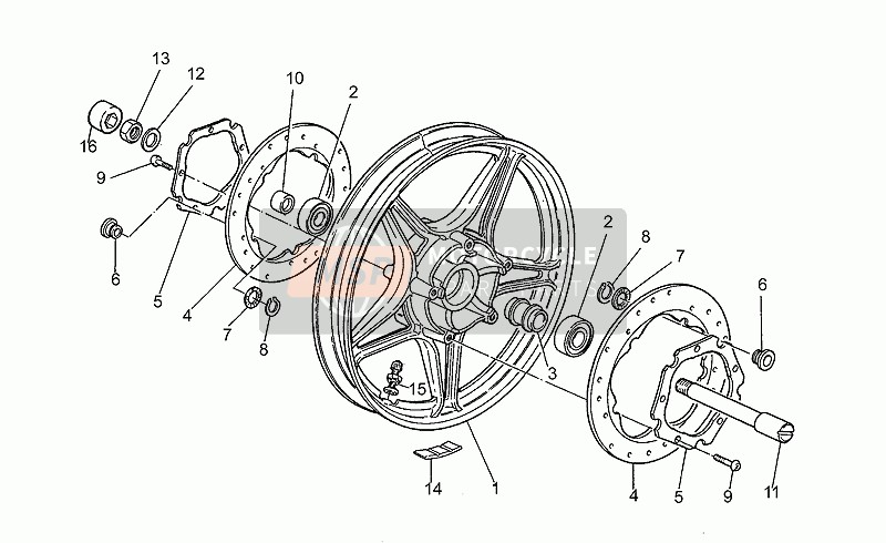 Moto Guzzi SP III 1000 1990 Vorderrad für ein 1990 Moto Guzzi SP III 1000