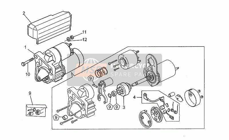 Moto Guzzi SP III 1000 1992 Valeo Motorino di avviamento per un 1992 Moto Guzzi SP III 1000