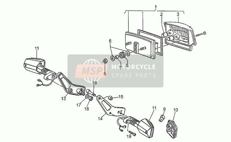 Moto Guzzi SP 750 1992 Luz De La Cola para un 1992 Moto Guzzi SP 750