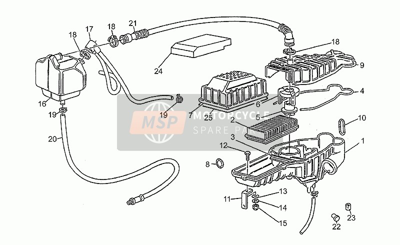 Moto Guzzi SP 750 1992 Air Filter for a 1992 Moto Guzzi SP 750