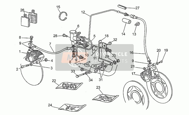 Moto Guzzi SP 750 1991 Bremssattel für ein 1991 Moto Guzzi SP 750