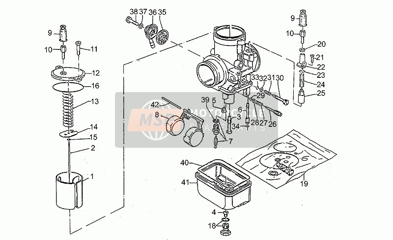 Moto Guzzi SP 750 1991 Carburateurs pour un 1991 Moto Guzzi SP 750