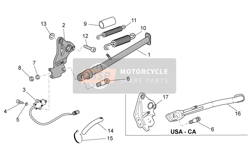 Moto Guzzi Sport 1200 2007 Soportes para un 2007 Moto Guzzi Sport 1200