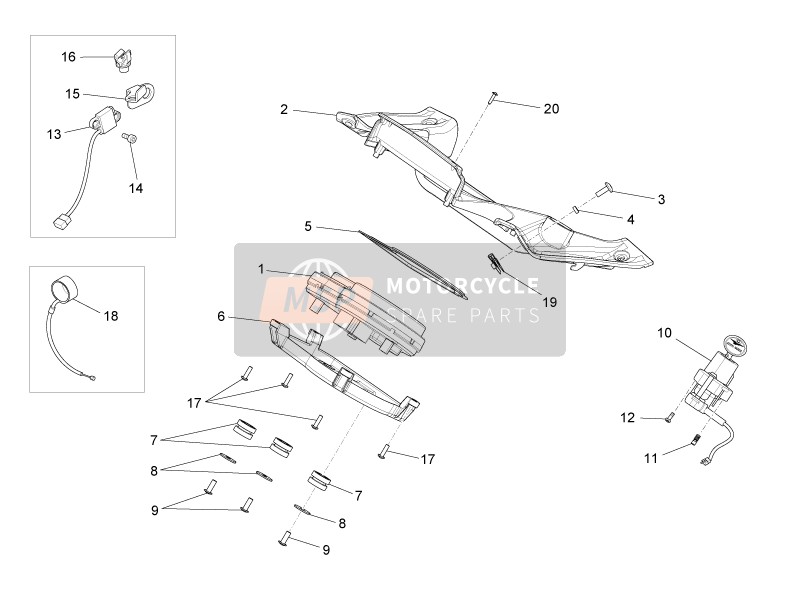 Moto Guzzi Stelvio 1200 8V STD - NTX 2016 Dashboard for a 2016 Moto Guzzi Stelvio 1200 8V STD - NTX