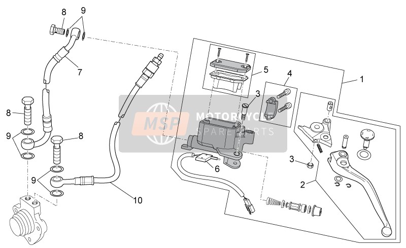 Moto Guzzi Stelvio 1200 8V STD - NTX 2013 Kupplungssteuerung vollständig für ein 2013 Moto Guzzi Stelvio 1200 8V STD - NTX
