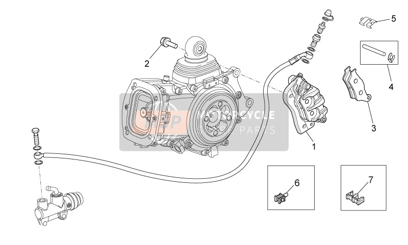 Moto Guzzi Stelvio 1200 8V STD - NTX 2014 Bremssattel hinten für ein 2014 Moto Guzzi Stelvio 1200 8V STD - NTX