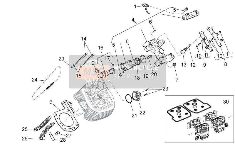Moto Guzzi Stelvio 1200 8V STD - NTX 2014 LH Sistema de sincronización del cilindro I para un 2014 Moto Guzzi Stelvio 1200 8V STD - NTX