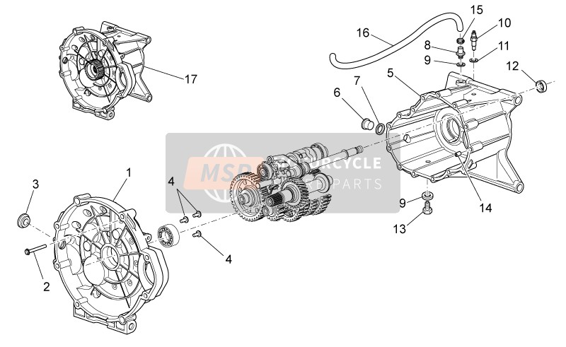 Moto Guzzi Stelvio 1200 8V STD - NTX 2014 Getriebegehäuse für ein 2014 Moto Guzzi Stelvio 1200 8V STD - NTX