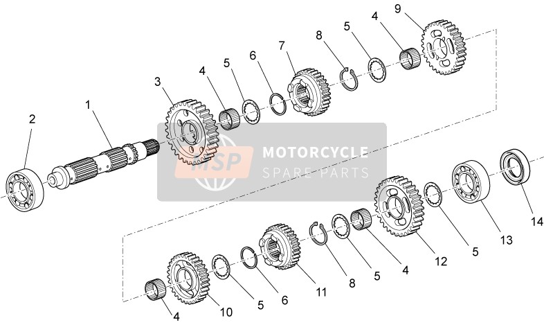 Moto Guzzi Stelvio 1200 8V STD - NTX 2014 Aangedreven as voor een 2014 Moto Guzzi Stelvio 1200 8V STD - NTX