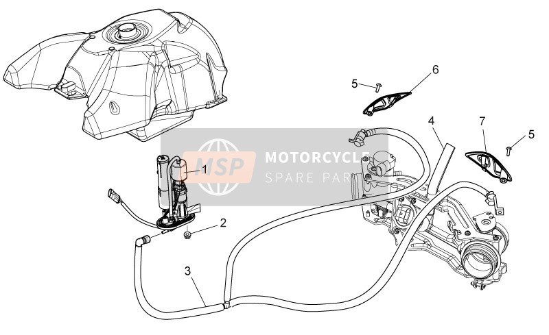 Moto Guzzi Stelvio 1200 - NTX - ABS 1200 2009 Fuel Supply for a 2009 Moto Guzzi Stelvio 1200 - NTX - ABS 1200