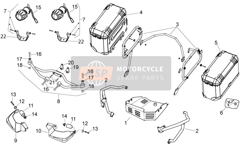 981074, Saddlebags Lock Hardw.Kit, Piaggio, 0