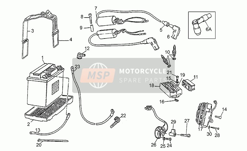 Moto Guzzi Strada 750 1993 Battery - Motoplat Ignition for a 1993 Moto Guzzi Strada 750