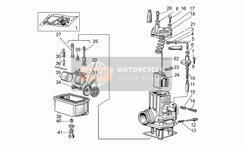 Moto Guzzi V 35 C - V 50 C 350 1982 Carburatori V35C per un 1982 Moto Guzzi V 35 C - V 50 C 350