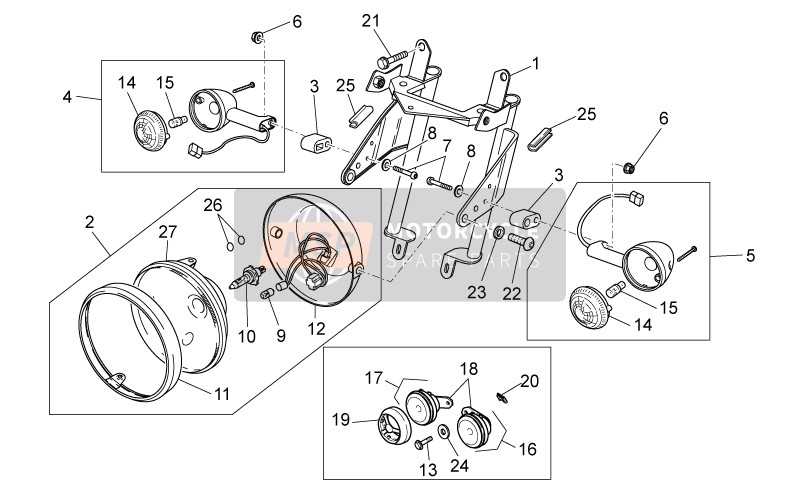 883478, Clignoteur Av Gau. Arr. Drt., Piaggio, 0