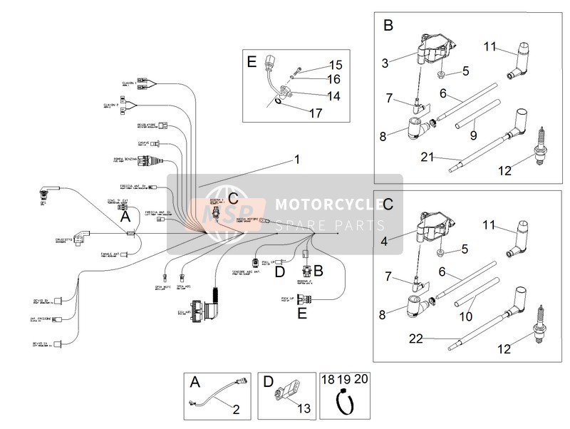 Moto Guzzi V7 II Racer 750 E3 ABS 2016 Sistema eléctrico I para un 2016 Moto Guzzi V7 II Racer 750 E3 ABS