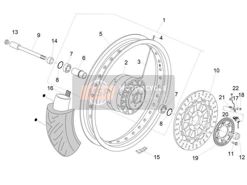Moto Guzzi V7 II Racer ABS 750 2015 Front Wheel for a 2015 Moto Guzzi V7 II Racer ABS 750