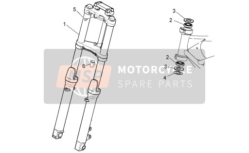 Moto Guzzi V7 II Special ABS 750 (2) 2015 Tenedor frontal I para un 2015 Moto Guzzi V7 II Special ABS 750 (2)