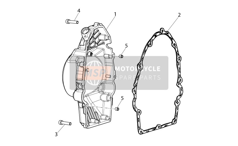 Moto Guzzi V7 II Special ABS 750 (2) 2015 Timing Systeem afdekking voor een 2015 Moto Guzzi V7 II Special ABS 750 (2)