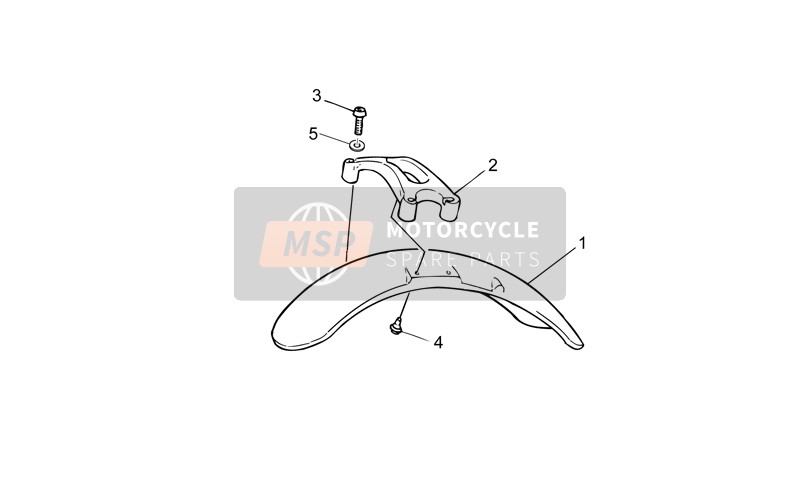 Moto Guzzi V7 II Stone ABS 750 2015 Vorderer Karosseriebereich - Schlammschutz vorne für ein 2015 Moto Guzzi V7 II Stone ABS 750