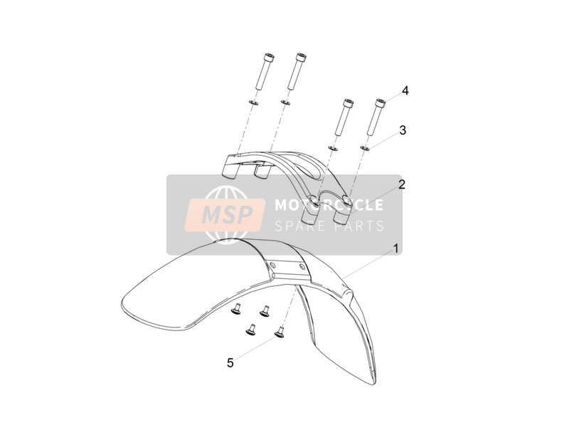 Moto Guzzi V7 III Limited 750 E4 ABS 2018 Schlammschutz vorne-Stütze für ein 2018 Moto Guzzi V7 III Limited 750 E4 ABS