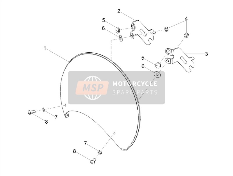 Moto Guzzi V7 III Racer 750 E4 ABS 2018 Windscherm voor een 2018 Moto Guzzi V7 III Racer 750 E4 ABS