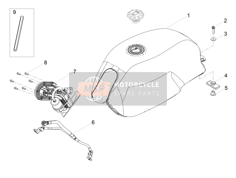 Moto Guzzi V7 III Stone 750 E4 ABS 2018 Depósito de combustible para un 2018 Moto Guzzi V7 III Stone 750 E4 ABS