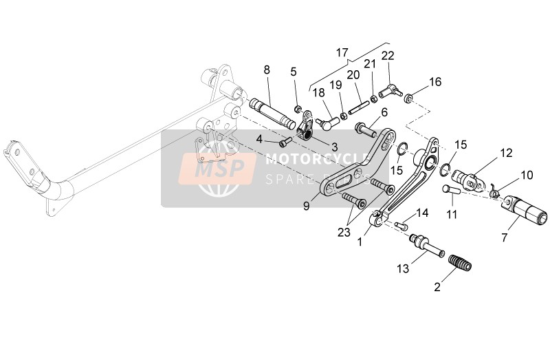 Moto Guzzi V7 Racer 750 2014 Schalthebel für ein 2014 Moto Guzzi V7 Racer 750