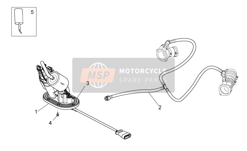 Moto Guzzi V7 Racer 750 2014 Pompa di benzina per un 2014 Moto Guzzi V7 Racer 750
