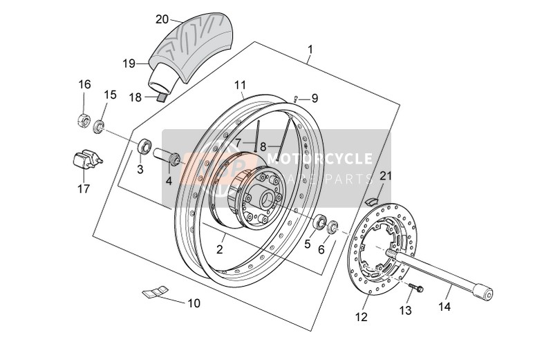 Moto Guzzi V7 Racer 750 2014 Ruota posteriore per un 2014 Moto Guzzi V7 Racer 750