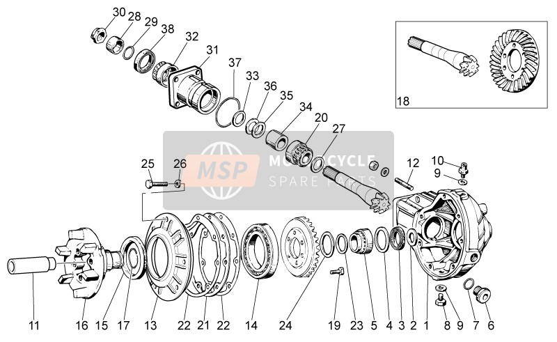 Moto Guzzi V7 Racer 750 2014 Transmisión completa II para un 2014 Moto Guzzi V7 Racer 750