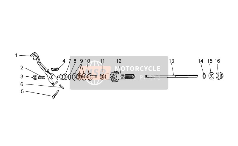 Moto Guzzi V7 Racer 750 2015 Koppeling II voor een 2015 Moto Guzzi V7 Racer 750