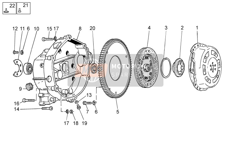 Moto Guzzi V7 Special 750 2014 Koppeling I voor een 2014 Moto Guzzi V7 Special 750