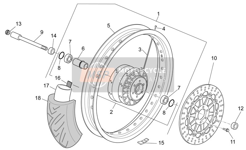 Moto Guzzi V7 Special - Stone 750 2013 Front Wheel I for a 2013 Moto Guzzi V7 Special - Stone 750