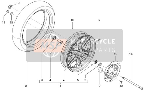 Moto Guzzi V7 Special - Stone 750 2012 Ruota posteriore II per un 2012 Moto Guzzi V7 Special - Stone 750