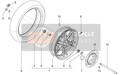 Moto Guzzi V7 Stone 750 2015 Rear Wheel II for a 2015 Moto Guzzi V7 Stone 750