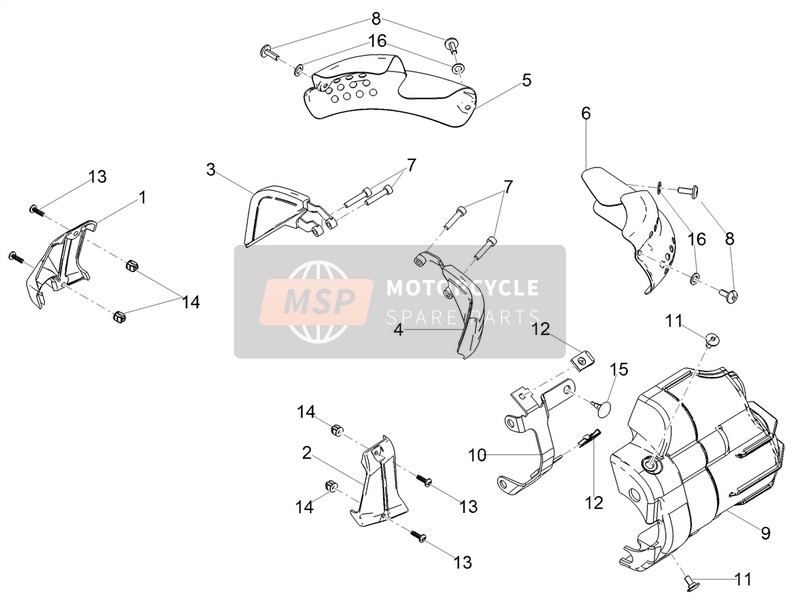 2B002622, Kap Voor Center Console MX360, Piaggio, 1